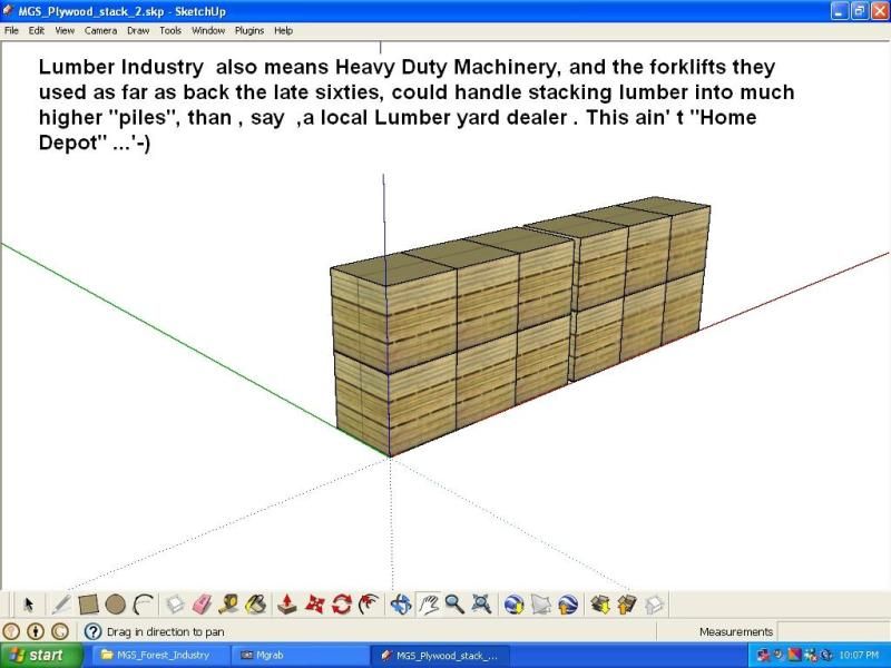 Lumber / paper stack dimensions